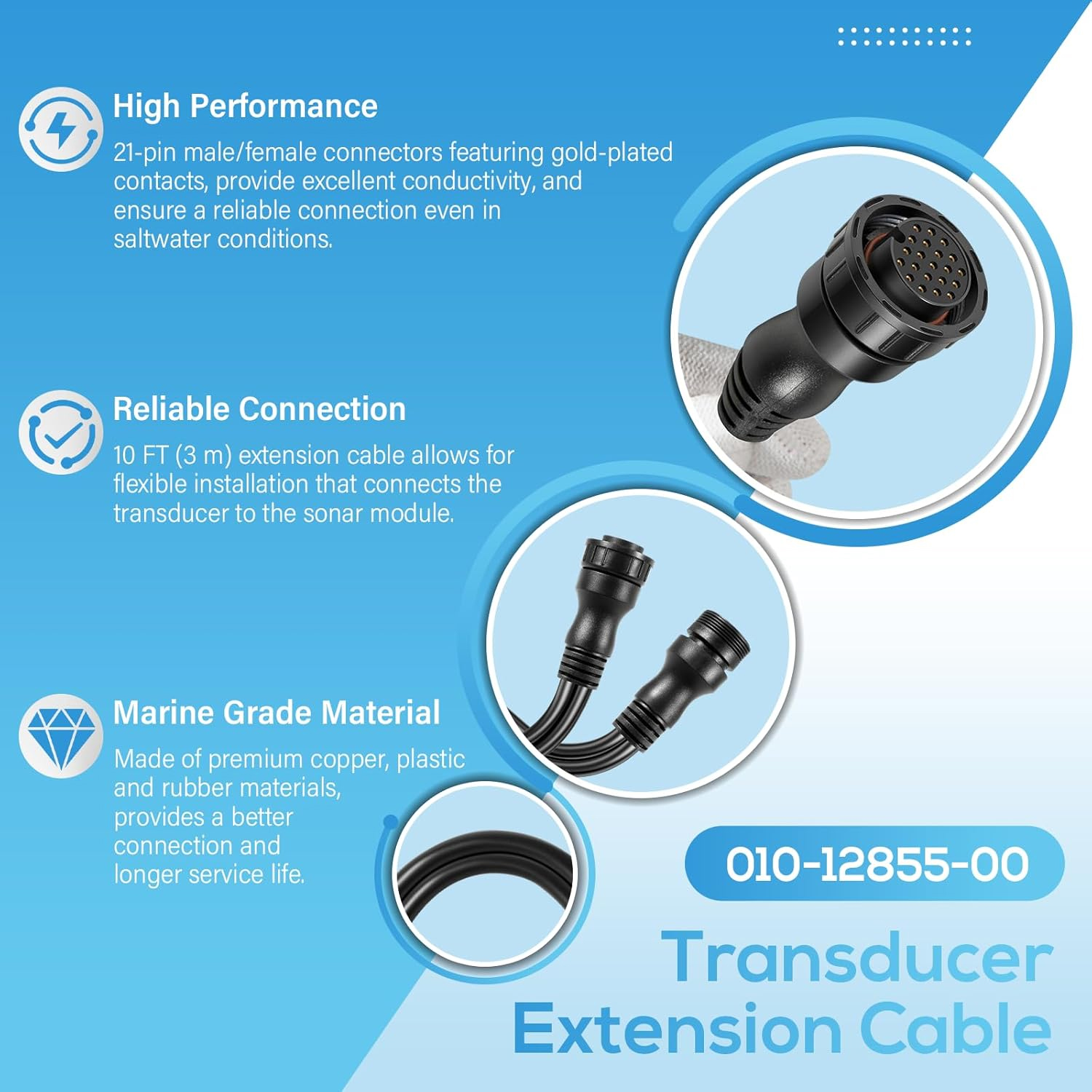 010-12855-00 Ship Transducer E - огляд і ціна Fish Finder Cable