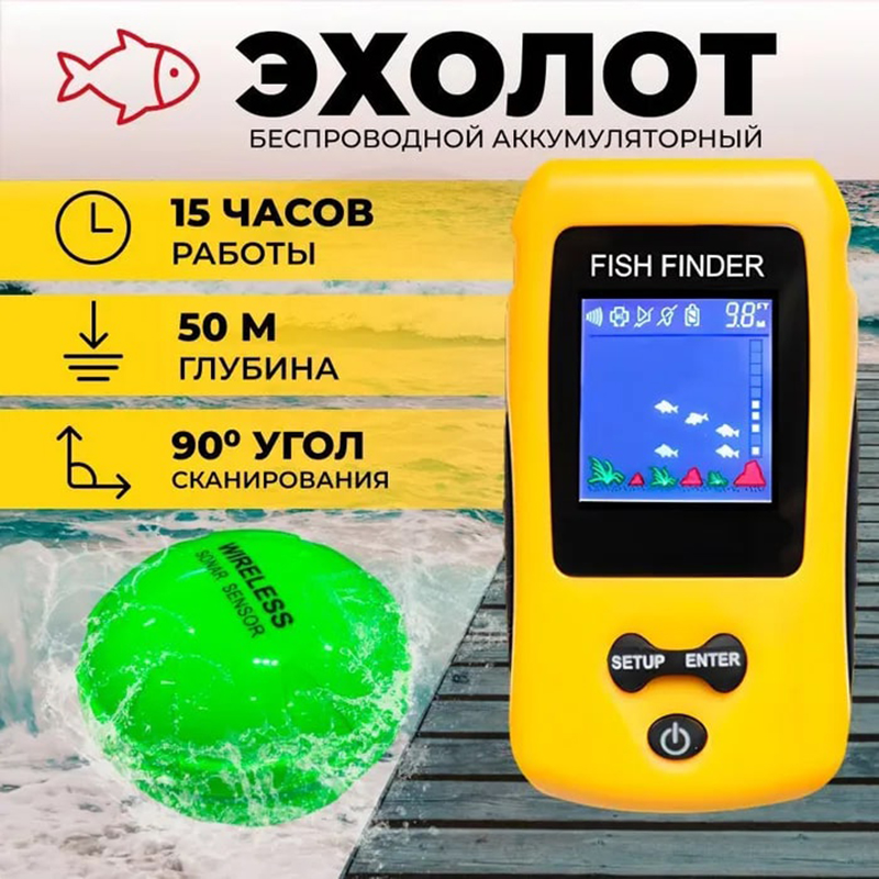 Brand New KDR Colorful Wireles - огляд і ціна Fishing Depth Finder